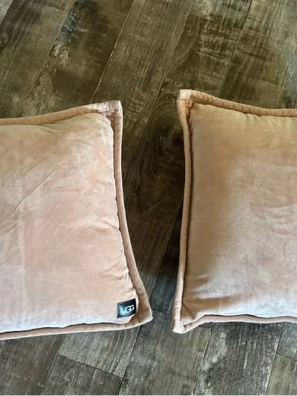 UGH Plush Square Throw Pillow in Blush Pink